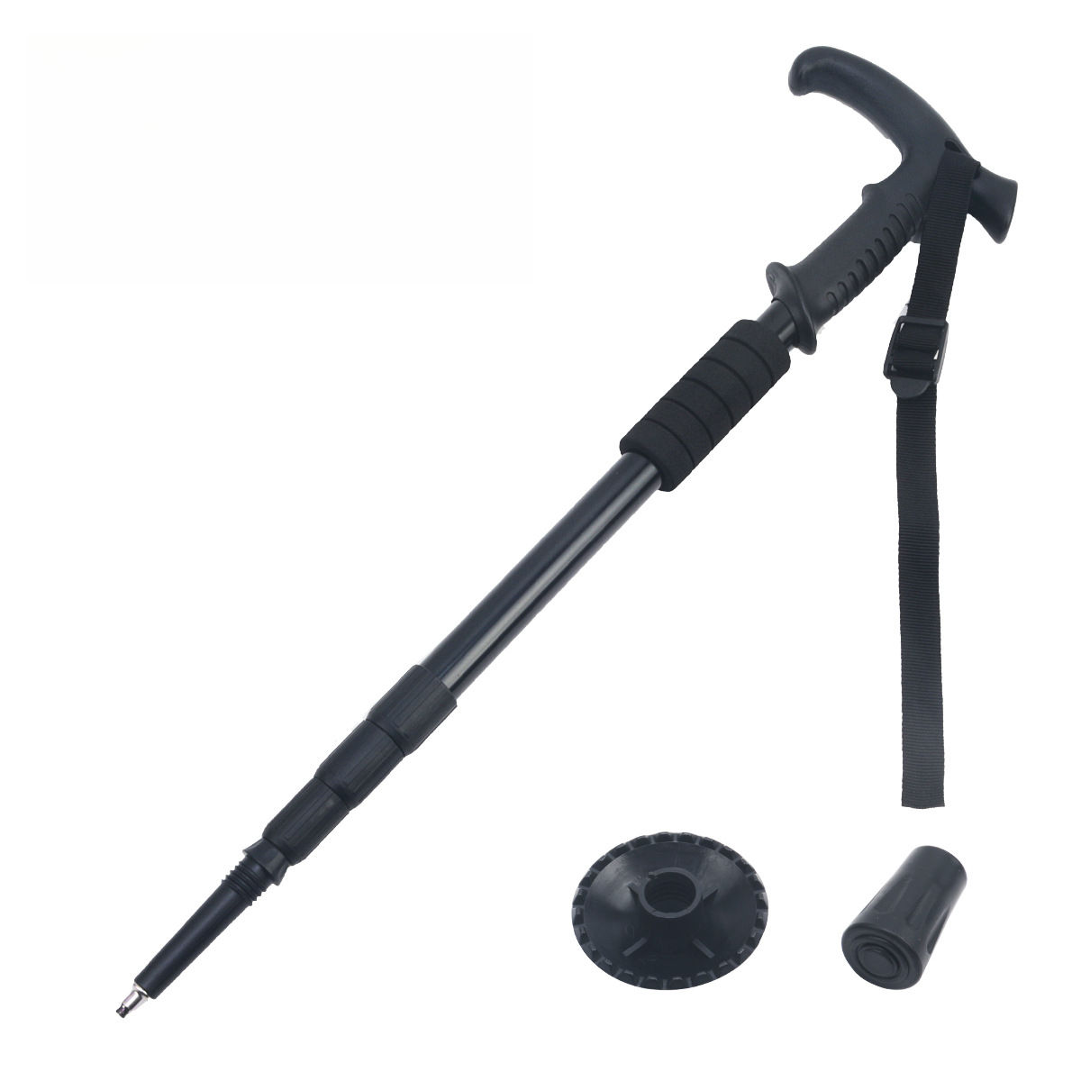 มือจับโค้งสี่ส่วนสีดำ