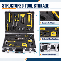 HEHE OEM Ensemble d'outils de réparation pour la maison et l'automobile de 62 pièces, outils à main multifonctionnels avec étui rigide - Réparations quotidiennes, cadeau