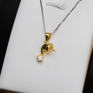 Pendentif en argent S925 en forme de chapeau de Père Noël, accessoire de bijouterie DIY pour femmes, pendentif en perle avec sertissage vide, numéro d'article 638 - Product Image 3