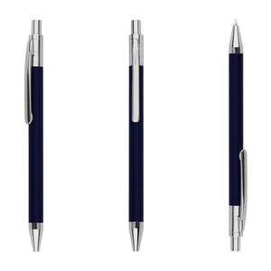 Bolígrafo promocional delgado con clic, bolígrafo de metal con tacto suave y goma, con logotipo de la empresa grabado con láser para regalos empresariales OEM - Product Image 5