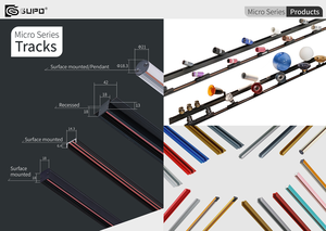 Gupo Nhà Máy 24V 2W Mini <span class=keywords><strong>LED</strong></span> Từ Theo Dõi Đèn Siêu Hẹp 3 Độ Chùm Góc Thiết Kế Hiện Đại Phong Cách Với Nhôm Đèn Cơ Thể - Product Image 4