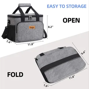 Portable Oxford Picnic Tote Insulated Lunch Bag Insulated Tote Bag Thermal Lunch Cooler Bag
