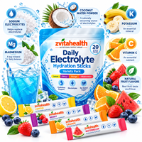 Poudre d'hydratation électrolytique certifiée sous marque blanche, 5 minéraux, 11 vitamines, sans sucre, sans cruauté animale, pour l'énergie sportive et la récupération musculaire