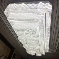 Lampu Langit-langit Besar, Lampu Bentuk Awan Menyenangkan, Lampu Gantung LED untuk Lobi Hotel