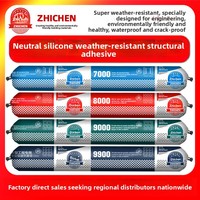 Scellant silicone neutre Zhichen 995, adhésif structurel pour la construction, résistant aux intempéries et imperméable pour les projets de murs extérieurs