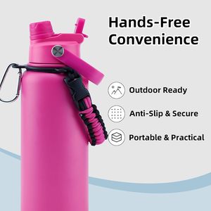 Custom Logo 1L Stainless Steel Double Wall Insulated Vacuum Ceramic Inner Flask 18oz 32oz Powder Coated <b>Sports</b> Water <b>Bottles</b> - Product Image 2