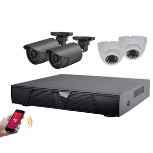 4 Channel Surveillance Kit H.264 1080P AHD Security System Night Vision Sd <b>Card</b> Storage Android Compatible - Product Image 1