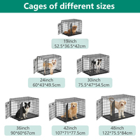 Cage pour animaux de compagnie pliable et empilable en métal de 36 et 48 pouces, chenil en fer empilable pour grands chiens, cages de compression en gros