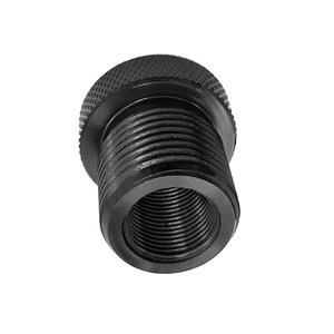 Adaptador de filtro de combustible roscado 1/2-28 a 13/16-16, conector de filtro de aceite de metal moleteado para modificación de automóviles, negro JXSS016 - Product Image 1