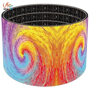 Tùy chỉnh trong nhà/ngoài trời cong linh hoạt <span class=keywords><strong>Led</strong></span> hình trụ Màn hình hiển thị cho triển lãm thương mại hiển thị dọc bức tường video - Product Image 2