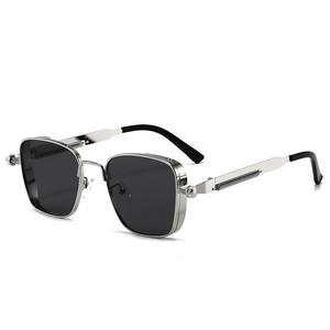 Gafas de Sol Cyberpunk 2025 con Protección UV400 para Hombre, Montura Metálica Cuadrada Grande Estilo Steampunk, Ligeras y Cómodas - Product Image 1