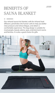 Manta de Sauna Infrarroja Profesional de 3 Zonas con Alivio del Dolor Corporal Completo, Máquina de Belleza y Desintoxicación - Product Image 3