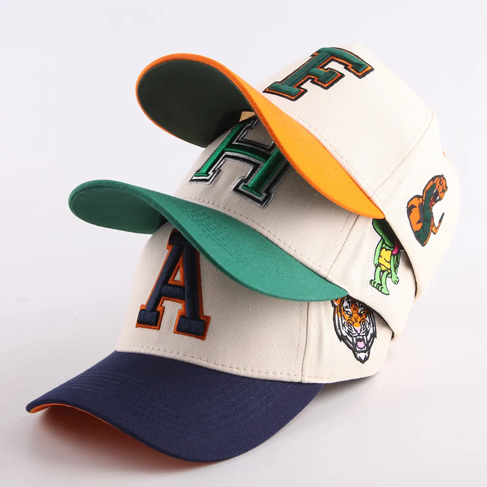 Özel İşlemeli Logo spor kapaklar şapkalar toptan ayarlanır beyzbol şapkaları erkekler için