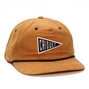 Custom Corduroy Embroidery Patch logo Snapback Hats for Men 5 <b>Panel</b> Unstructured Caps With Rope - Product Image 2