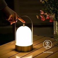 Lampe de table à chargement atmosphérique pour camping extérieur et chevet de chambre, veilleuse longue durée, design postmoderne, abat-jour blanc