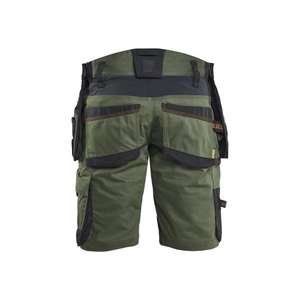 BLAKLADER - 197211494240C58 Pantalones cortos artesanos con elástico bidireccional Forest GREEN/Rust-PANTALONES DE TRABAJO EAN 7330509951668 - Product Image 2