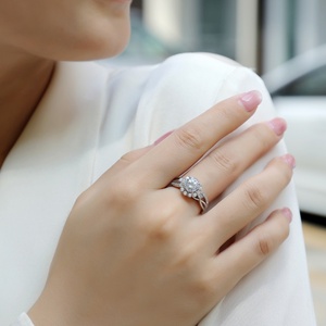 2 CT Flower Design Runder Moissan ite Schmuck ring im Brilliant schliff Trendy 925 Sterling Silber Diamantring Verlobung Ewigkeit sring - Product Image 6