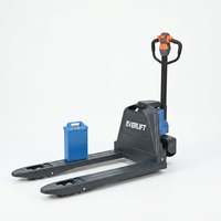 Chariot élévateur électrique puissant 1,5T 2T, transpalette manuel pour entrepôt avec batterie au lithium, chariot élévateur à palettes avec certification CE FORKLIFT