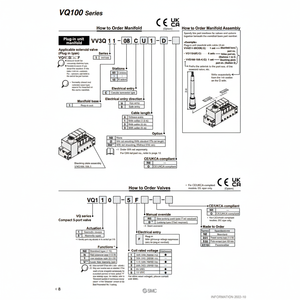 ชิ้นส่วนนิวเมติก VV3Q11-08CS2-D นิวเมติก SMC - Product Image 1