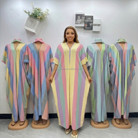 Robe Abaya musulmane élégante pour femme, longue, brodée, col en V, en rayonne, pour l'Aïd, le Ramadan, coupe ample