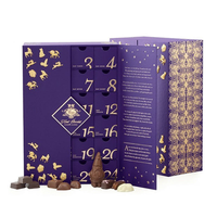 Coffret cadeau de luxe pour noël, Ramadan, Eid, compte à rebours, chocolat, biscuits 24 jours, calendrier de l'avent, boîte d'emballage