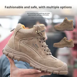 Chaussures <span class=keywords><strong>de</strong></span> <span class=keywords><strong>sécurité</strong></span> transfrontalières pour femmes et hommes, anti-écrasement, anti-perforation, antistatiques, avec empeigne en maille, embout en acier, montantes, pour le travail - Product Image 3
