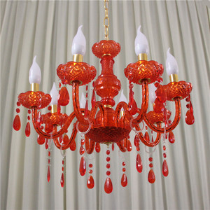 Nueva Lámpara de Araña de Cristal Acrílico Rojo, Artículos para Bodas, Decoración para Pabellones de Rituales, Accesorios para Decoración de Lugares, Guía para el Camino de Boda - Product Image 3