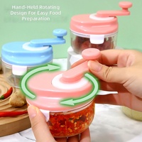 Picadora de Ajo Manual Portátil, Mini Picadora de Ajo para Cocina, Ideal para Jengibre, Cebolla y Vegetales