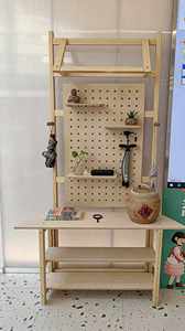 Trendy Coffee Shop Mobile Wooden <b>Log</b> Style Display Rack High Aesthetics Mobile Wooden Retail Display <b>Stand</b> - Product Image 3