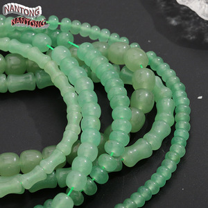 Perles de jade de Nantong, formes variées, perles d'espacement en pierre naturelle 3D pour la création de bijoux DIY, bracelets, colliers, accessoires - Product Image 4