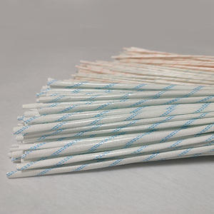 Tube isolant en fibre de verre tressée recouvert de <span class=keywords><strong>PVC</strong></span> 1,5KV 2,5KV 4KV Classe A 105C 2715 pour fil de moteur électrique et transformateur - Product Image 3