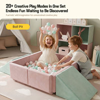 Sofá Modular Personalizado con Espuma Viscoelástica, Tela Personalizada, Diseño Moderno, Fácil Montaje sin Herramientas, Conjunto de Sofá Seccional DIY para Niños