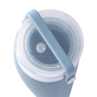 Ensemble de bouteilles de voyage en silicone compactes 3-en-1 personnalisées, sans BPA, taille standard TSA, réutilisables, rechargeables, tube compressible