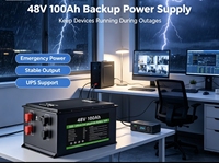 Paket Baterai Lithium-ion Besi Fosfat LiFePO4 Konversi Lead-to-Lithium 48V100Ah 4800W Dapat Diisi Ulang 800 Siklus