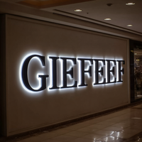 Enseigne Kelly personnalisée avec lettres rétroéclairées par LED, enseigne murale, enseigne publicitaire extérieure, nom de magasin, signalétique lumineuse pour entreprise