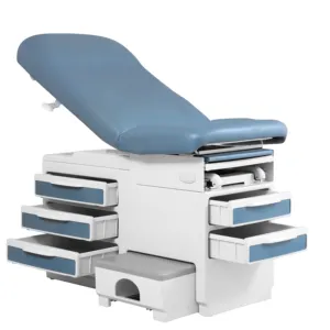 Chaise-lit de luxe multifonction pour examens médicaux d'hôpital et de gynécologie avec tiroir