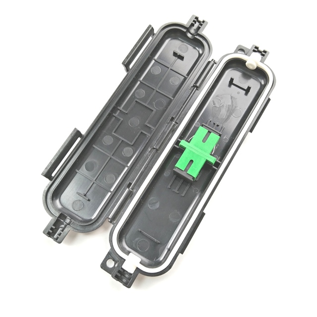FTTH Drop cable splicing protective sleeve SC adapter connection 1 core fiber optic protection box
