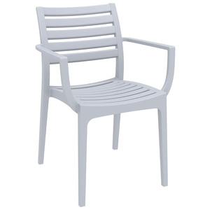 Nouvelle <span class=keywords><strong>chaise</strong></span> <span class=keywords><strong>de</strong></span> jardin <span class=keywords><strong>de</strong></span> <span class=keywords><strong>patio</strong></span> en plastique polypropylène <span class=keywords><strong>noir</strong></span> empilable d'accoudoir populaire - Product Image 3