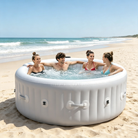 Bain à remous gonflable rond d'extérieur avec accessoires, technologie Drop Stitch DWF, idéal pour les fêtes et les jeux