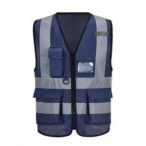 Gilet <span class=keywords><strong>de</strong></span> sécurité réfléchissant haute visibilité <span class=keywords><strong>de</strong></span> qualité supérieure avec plusieurs poches pour superviseur, gestionnaire, ingénieur, vêtements <span class=keywords><strong>de</strong></span> <span class=keywords><strong>travail</strong></span> - Product Image 3