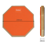 8-Inch Silent Wood Children Practice Drum Pad with Sound-Reduction Feature for Beginner Percussion Board