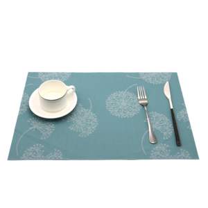 Wholesale Eco-Friendly PVC Rectangular <b>Placemat</b> Classic Woven Jacquard Drain Mat Bohemian Style <b>Faux</b> <b>Leather</b> Mats 45x30cm 1mm - Product Image 1