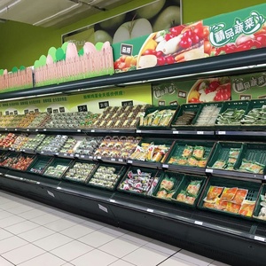 Pantalla refrigerada comercial Congelador Cortina de aire Pantalla abierta Refrigeradores Gabinete para frutas vegetales - Product Image 2
