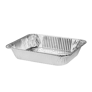 Eco-Friendly Recyclable Large Size Rectangle Aluminum Foil Pans Disposable <b>BBQ</b> Food Trays Go Containers Cooking Food Grade PET - Product Image 1