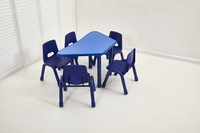 Meubles de maternelle : Table trapézoïdale, Table Tite, Tables rondes réglables ignifuges pour enfants, Chaises pour l'éducation préscolaire, Graffiti