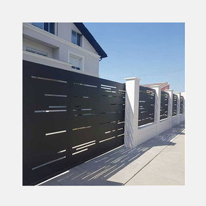 Valla <span class=keywords><strong>de</strong></span> aluminio recubierta <span class=keywords><strong>de</strong></span> polvo Valla <span class=keywords><strong>de</strong></span> jardín frontal exterior Valla <span class=keywords><strong>de</strong></span> entrada oscilante deslizante Celosía - Product Image 4