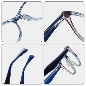 Monturas de Gafas TR87236 Butterfly con Bloqueo de Color, Montura Completa, Protección Anti-Luz Azul, Unisex, Patillas de Acetato - Product Image 3