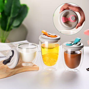 Vente en gros de tasses à café, tasses élégantes, articles de café et de thé, verrerie à double paroi, mugs en verre, vaisselle portable pour la cuisine et la salle à manger - Product Image 1