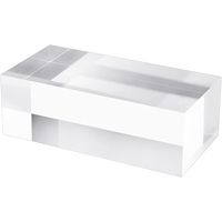 Bloc de présentation cube en acrylique solide de 2 pouces, support de piédestal de présentation d'anneau de bijoux poli clair, base de support de présentation de parfum