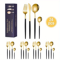 Ensemble de couverts de cuisine occidentale, argenterie, couverts en acier inoxydable, service de couverts pour 6 personnes